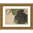 thumbnail image 1 of Kamisaka Sekka 14x11 Gold Ornate Wood Frame and Double Matted Museum Art Print Titled - Chrysanthemum and Paulwnia (Kakukiri) (1909-1910), 1 of 4