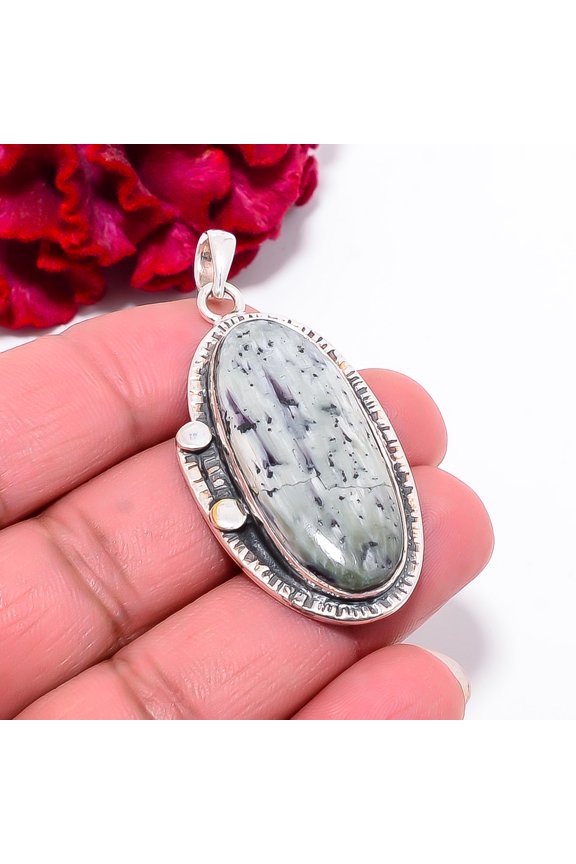 Kammererite - Kop Krom Mine Gemstone 925 Sterling Silver Pendant 2.11" P101713, Christmas Gift