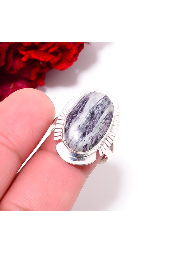 Kammererite - Kop Krom Mine Gemstone 925 Sterling Silver Ring S.7.5 R98152, Christmas Gift