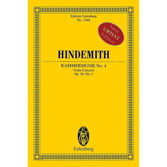 Kammermusik No. 4, Op. 36, No. 3 : Violin Concerto Study Sc
