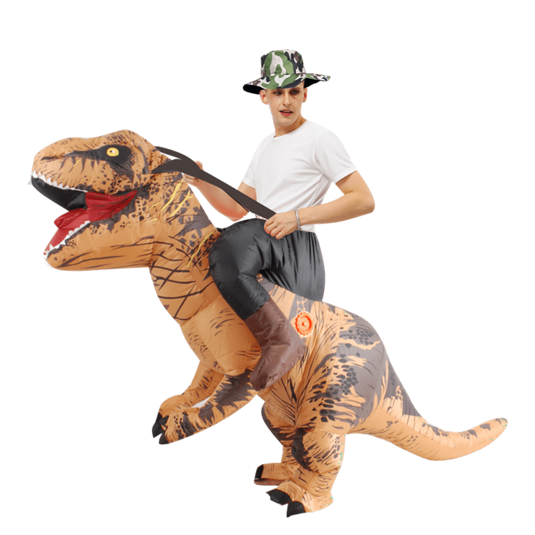 Halloween Express T-rex Brown Dino Inflatable Costume Adult - One