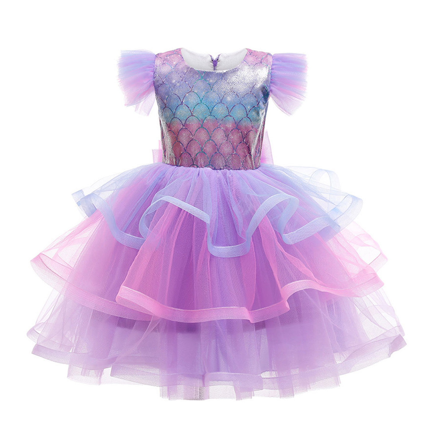 Phenas Little Girls Mermaid Tutu Dress Toddler Kids Birthday Party