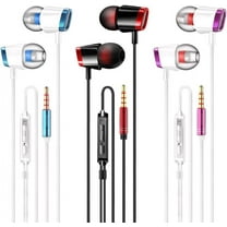 Kamon 3 Pack Earbuds Headphones with Remote & Mic, Earphones Wired Stereo in-Ear Bass for iPhone, Android, Smartphones, iPod, iPad, MP3, Fits All 3.5mm Interface (K6)