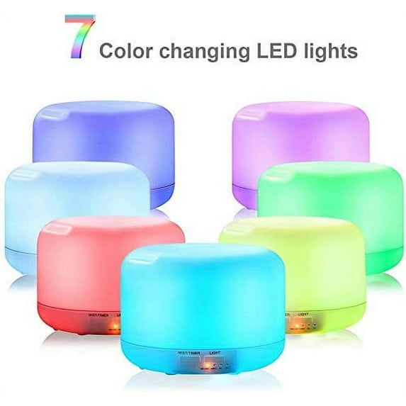 Kamon 300ml Essential Oil Diffuser, Humidifiers Remote Control Ultrasonic Aromatherapy Adjustable Mist Mode, Water-less Auto Shut-Off & 7 Color LED Lights