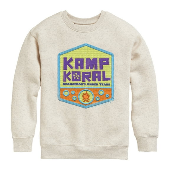 Kamp Koral - Kamp Koral Logo Badge - Toddler & Youth Crewneck Fleece Sweatshirt