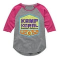 thumbnail image 1 of Kamp Koral - Kamp Koral Logo Badge - Toddler & Youth Girls Raglan Graphic T-Shirt, 1 of 5