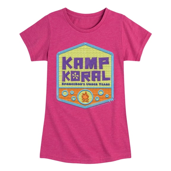 Kamp Koral - Kamp Koral Logo Badge - Toddler & Youth Girls Short Sleeve Graphic T-Shirt