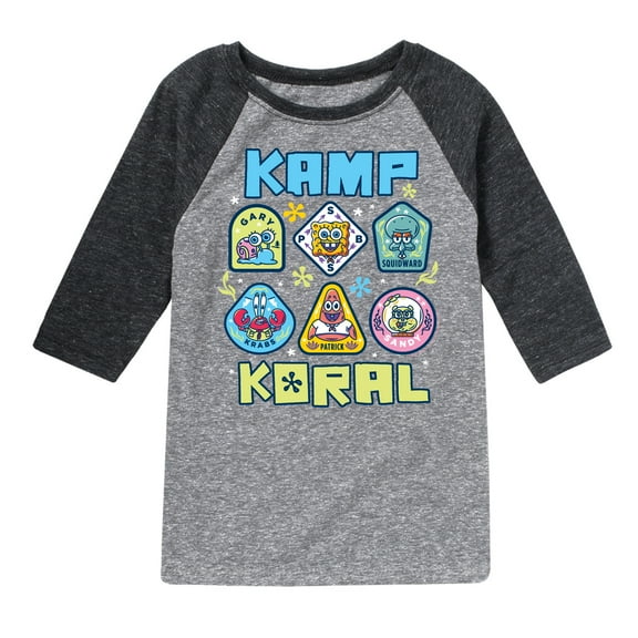 Kamp Koral - Kamp Koral Patches - Toddler & Youth Raglan Graphic T-Shirt