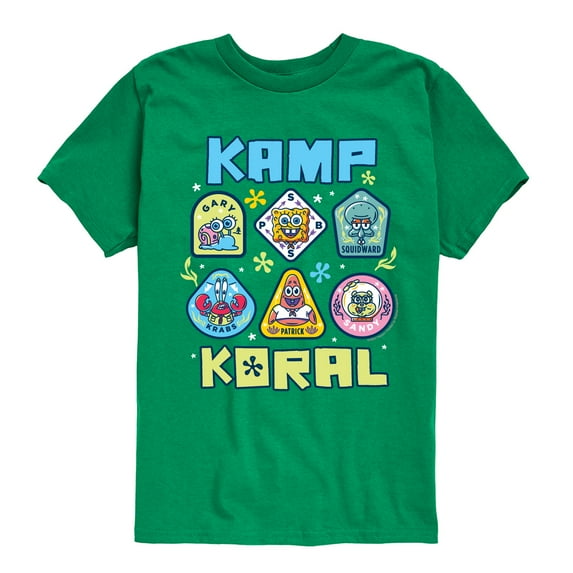Kamp Koral - Kamp Koral Patches - Toddler & Youth Short Sleeve Graphic T-Shirt
