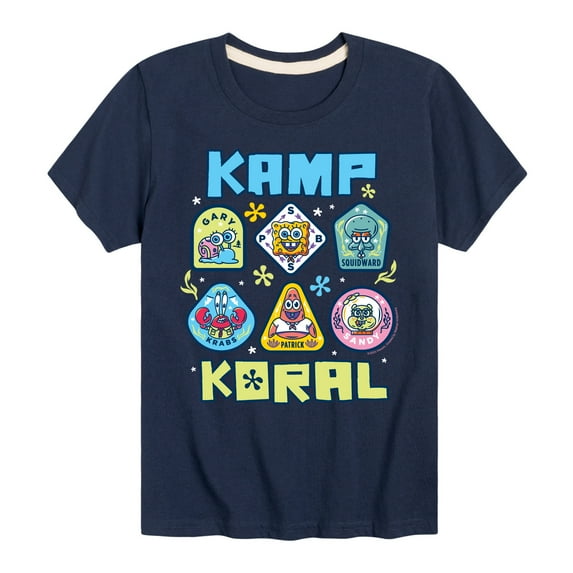 Kamp Koral - Kamp Koral Patches - Toddler & Youth Short Sleeve Graphic T-Shirt