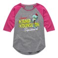 thumbnail image 1 of Kamp Koral - Kamp Kounselor Squidward - Toddler & Youth Girls Raglan Graphic T-Shirt, 1 of 5