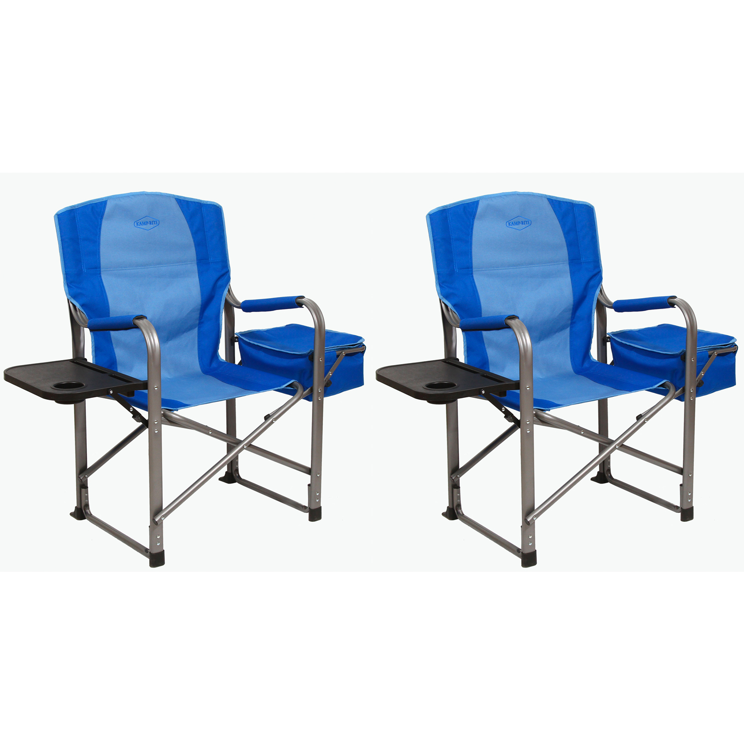 Kamp-Rite Director Portable Lounge Chair w/ Cooler & Side Table, (2 Pack) - image 1 of 10
