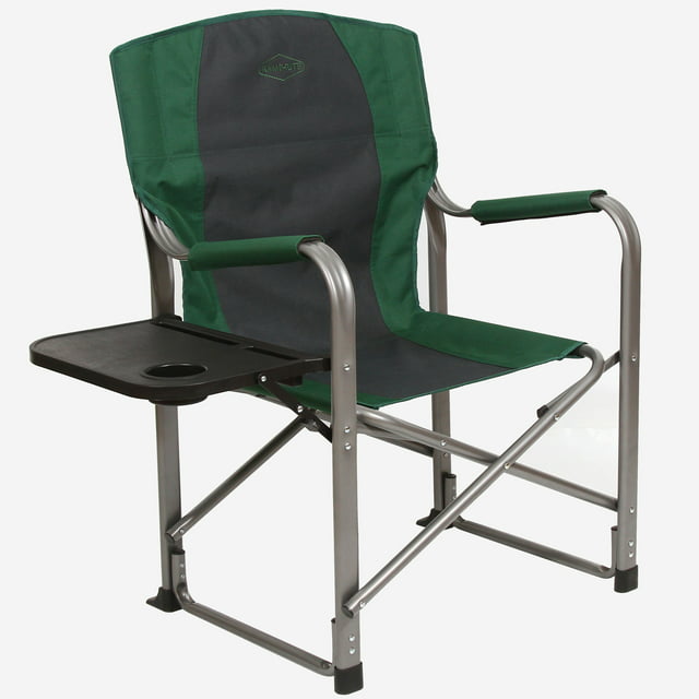 Kamp-Rite Director's Chair Outdoor Camping Folding Chair with Side Table, Green