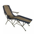 thumbnail image 1 of Kamp-Rite Portable Folding Outdoor Soft Arm Lounger Camping Chair, Navy/Tan, 1 of 4