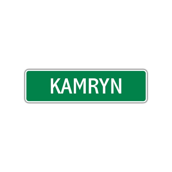 Kamryn Girls Children Name Letter Printed Plaque Decoration Label Indoor Outdoor Wall Novelty Aluminum Sign 4"x13.5"