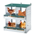 thumbnail image 1 of Kamsly Chicken Nesting Boxes,4 Compartment Nesting Box for Laying Eggs,Heavy Duty Metal Nest-Box with Hanging Mounting Holes,Roll Away Chicken Laying Boxes for Chickens,Poultry,Hens to Collect Eggs, 1 of 4