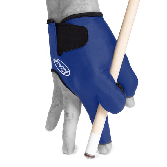 Kamui Billiard Glove Blue – X-Large - Pool Cue Glove for Right Hand, Quick-Dry Fabric, Anti-Slip Palm, Open Fingers, Short Cuff