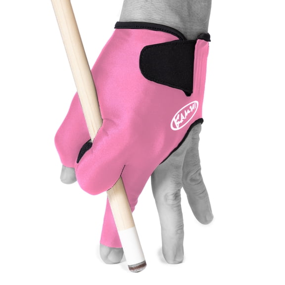 Kamui Billiard Glove Pink – X-Small - Pool Cue Glove for Left Hand, Quick-Dry Fabric, Anti-Slip Palm, Open Fingers, Short Cuff