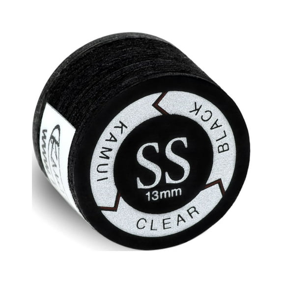 Kamui Clear Black Laminated Pool Billiard Cue Tip - 13 mm - Super Soft