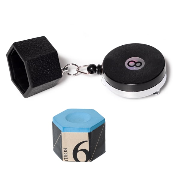 Kamui ROKU Pool cue Billiard CHALK - Blue - with Retractable Chalk Holder