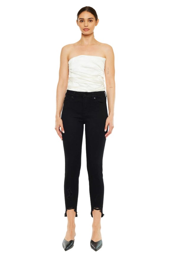 Kan Can Women's High Rise Ankle Skinny Jeans - kc8395