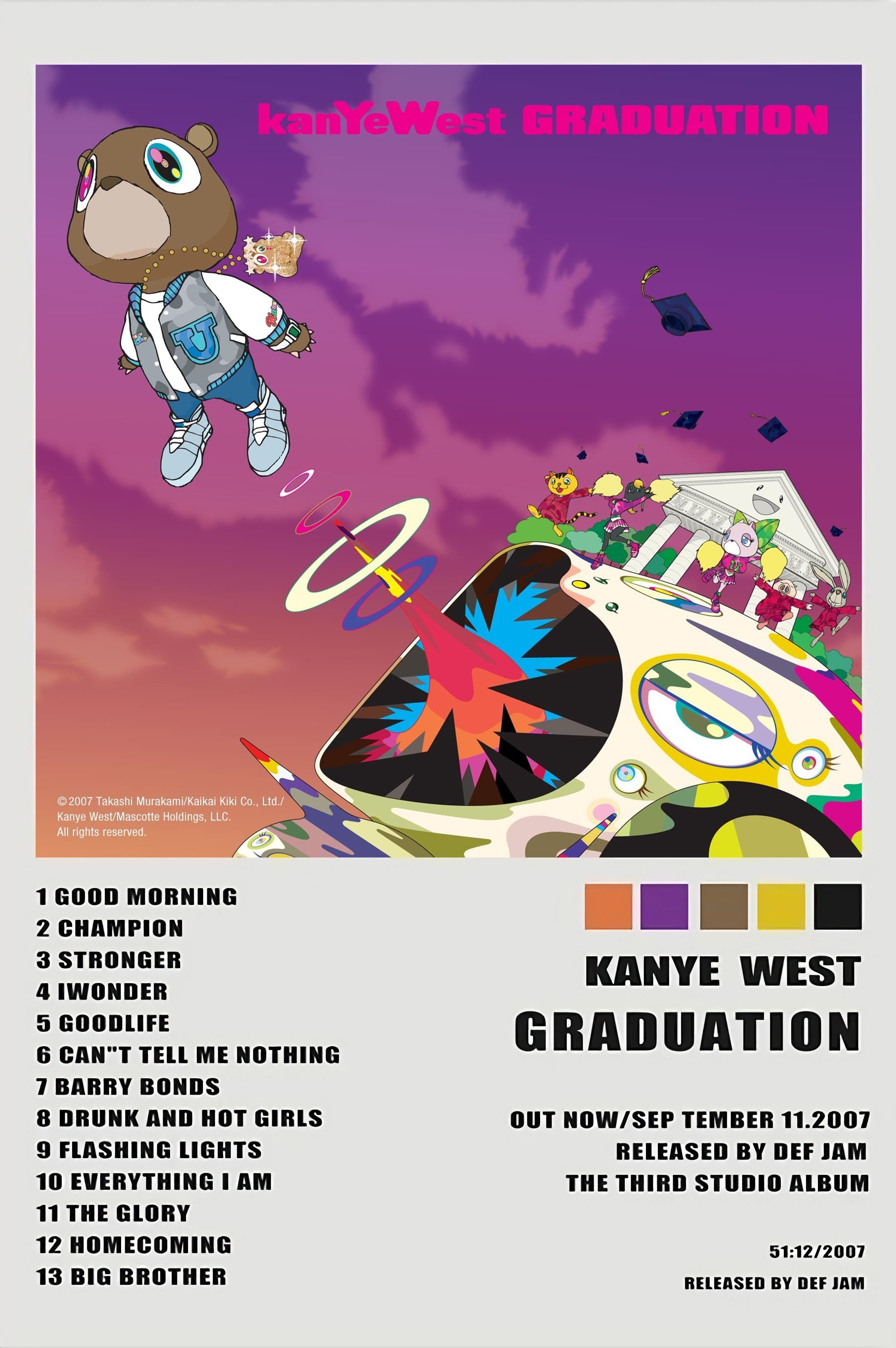 BINFA-Wall Art Kanye West Graduation Album 12