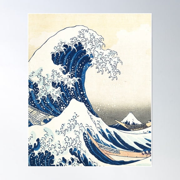 Kanagawa Wave - Japanese Wave Poster Wall Art, Modern Wall Decor For Living Room Bedroom, 12x18 UNFRAMED