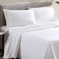 thumbnail image 1 of Kanak Bedding 4 Pieces Egyptian Cotton Sheet Set with 19" deep Pocket,1 Flat Sheet,1 Fitted And 2 Pillowcases, 1000TC( California King,White), 1 of 4