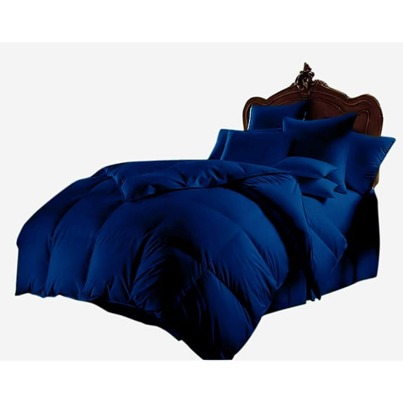 Kanak Bedding- 5pc Sheet Set with 300GSM Comforter Size-Full XL, 100% Cotton, 600 Thead Count,Colour Royal Blue