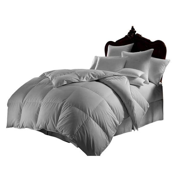 Kanak Bedding- 5pc Sheet Set with 300GSM Comforter Size-King, 100% Cotton, 600 Thead Count, Colour Silver Grey