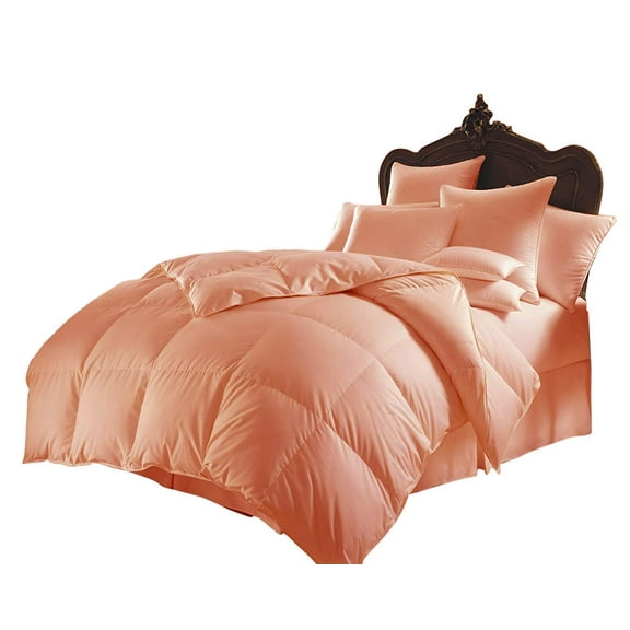Kanak Bedding- 5pc Sheet Set with 300GSM Comforter Size-Olympic Queen, 100% Cotton, 600 Thead Count, Colour Peach