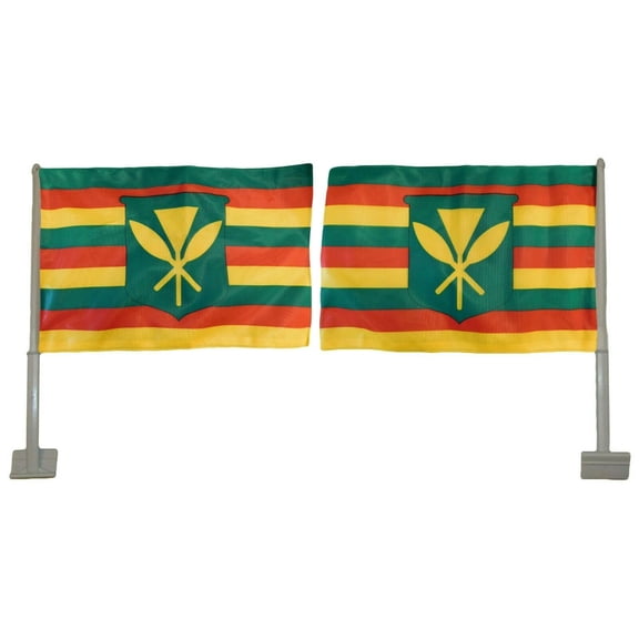Kanaka Maoli Hawaiian Rough Tex Knit 2-Sided 12x18 12"x18" Car Vehicle Flag