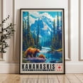 thumbnail image 1 of Kananaskis Goat Creek Trail Canada travel Print wall art print, moody mountain forest landscape decor, Unframed Canvas 8x10in, 1 of 4