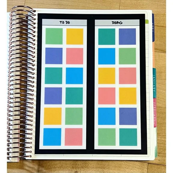 Kanban To Do List Two Sided Dashboard For Use W Erin Condren Planner-