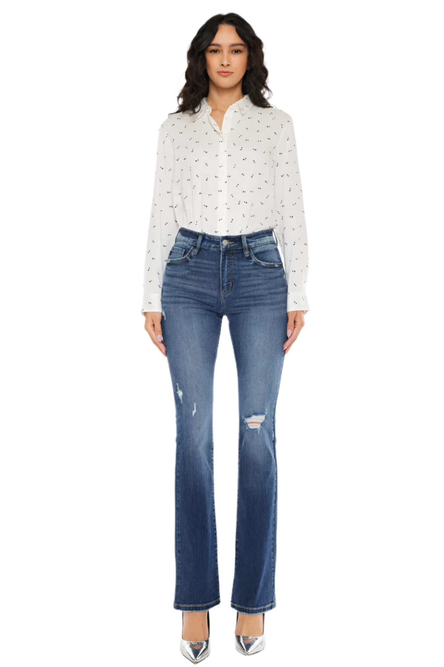Kancan High Rise Slim Bootcut Jeans