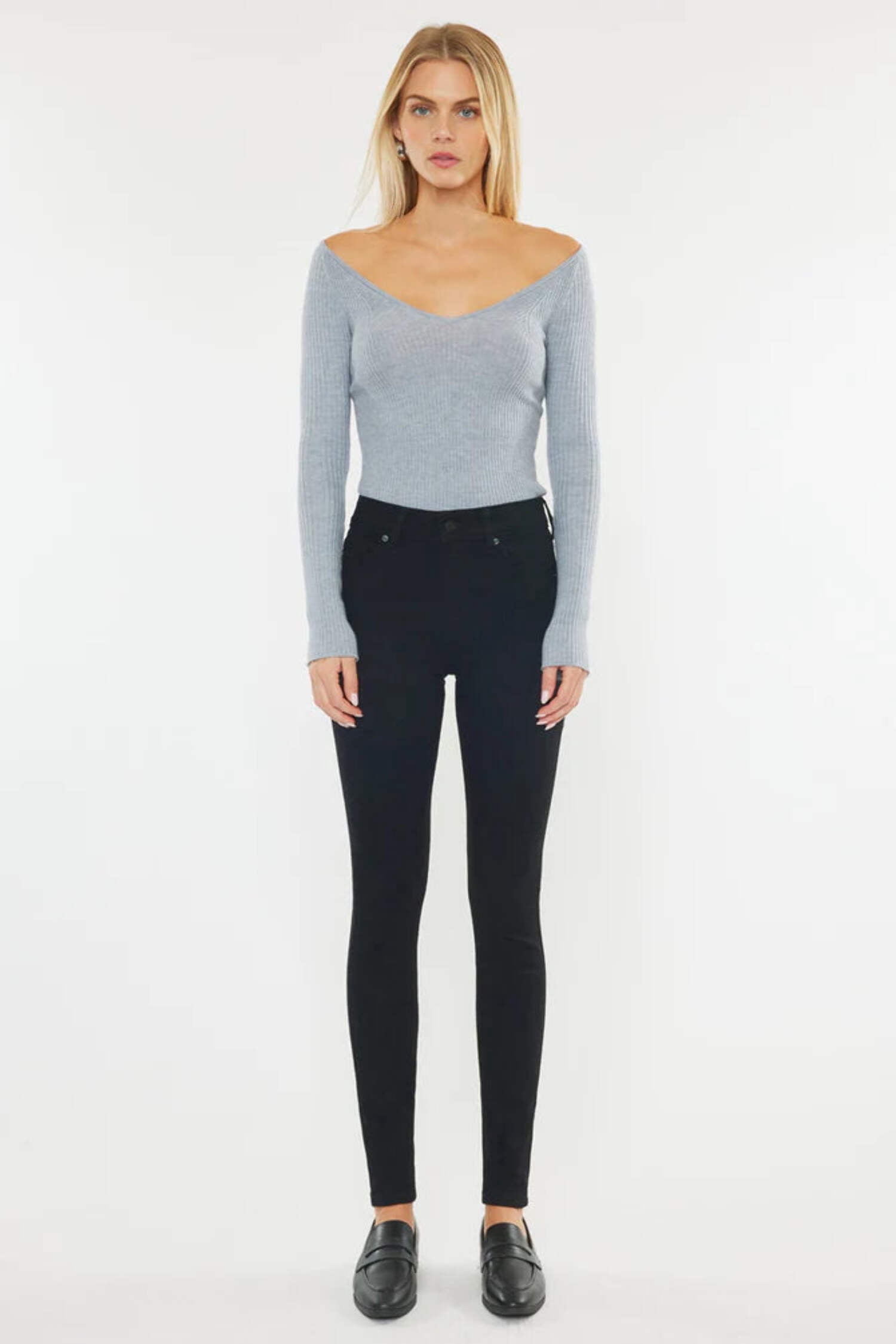 Kancan High Rise Vegan Leather Super Skinny Pants