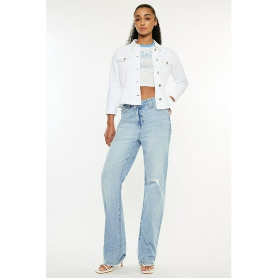Kancan Distressed High Waist Straight Jeans