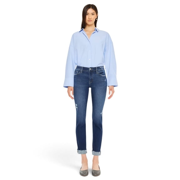 Kancan - Emely Mid-Rise Slim Straight Leg Jeans (27" Inseam) - KC20062D