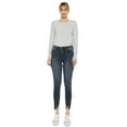 thumbnail image 1 of Kancan - Esther High-Rise Ankle Skinny Jeans with Raw Destructed Hem (27.5" Inseam) - KC7274LG -ST, 1 of 8
