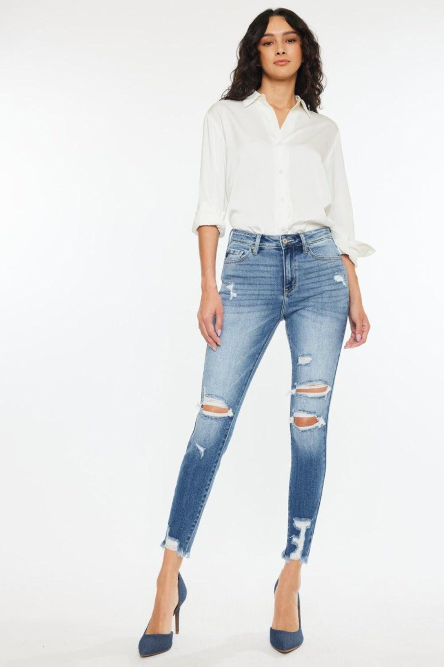 KanCan orders KITSON HIGH RISE Frayed Ankle Skinny Jeans