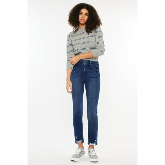 Kancan High Rise Slim Straight Jeans