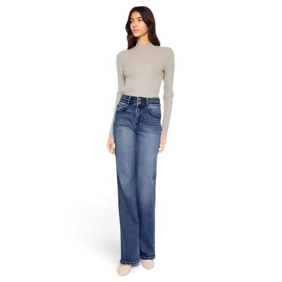 Kancan - Onyx Ultra High-Rise Holly Flare Jeans (34" Extra Long Inseam) - KC20020