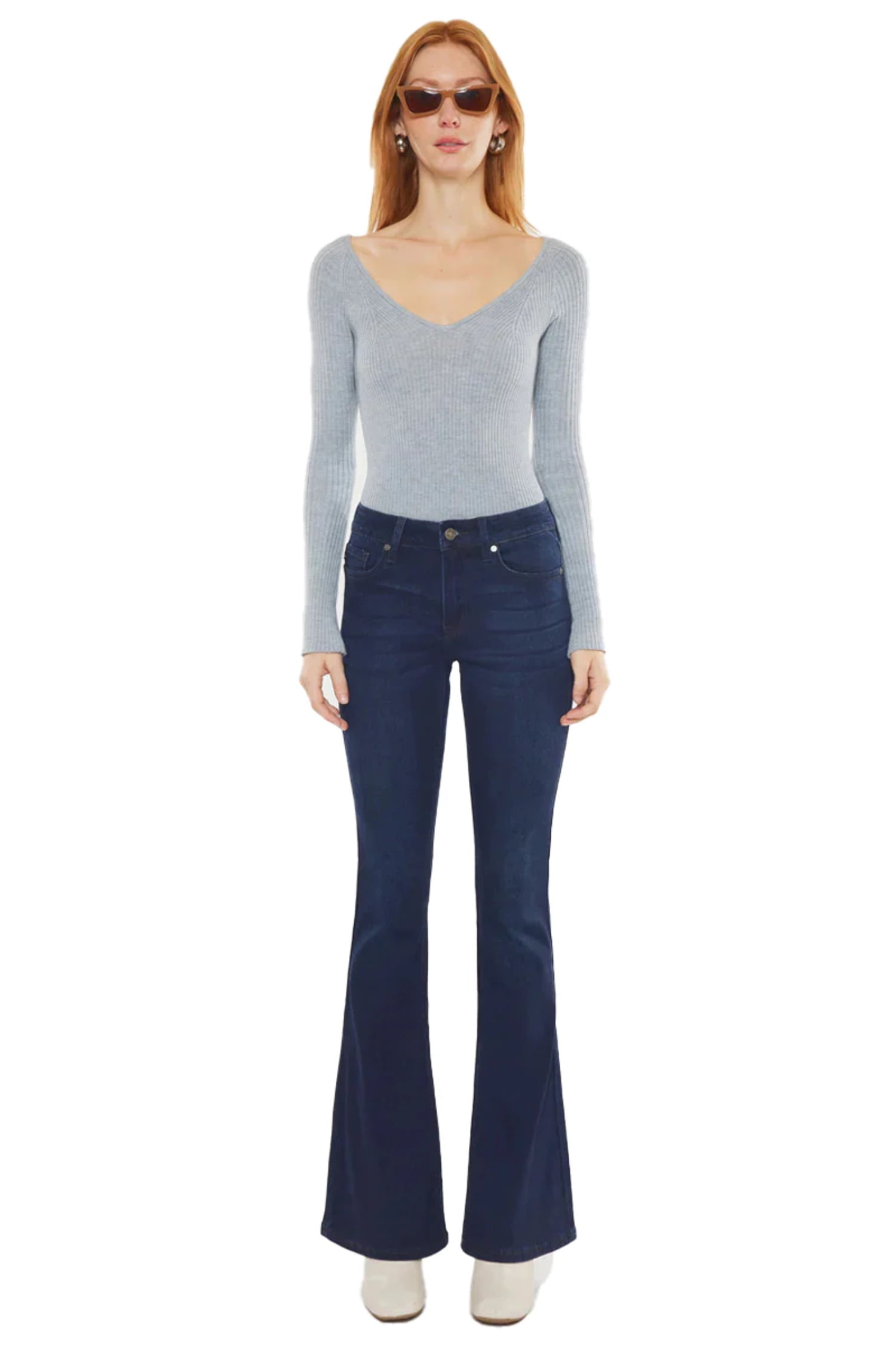 Kancan Prein Mid Flare Jeans Petite KC6102DPT Liberia Ubuy