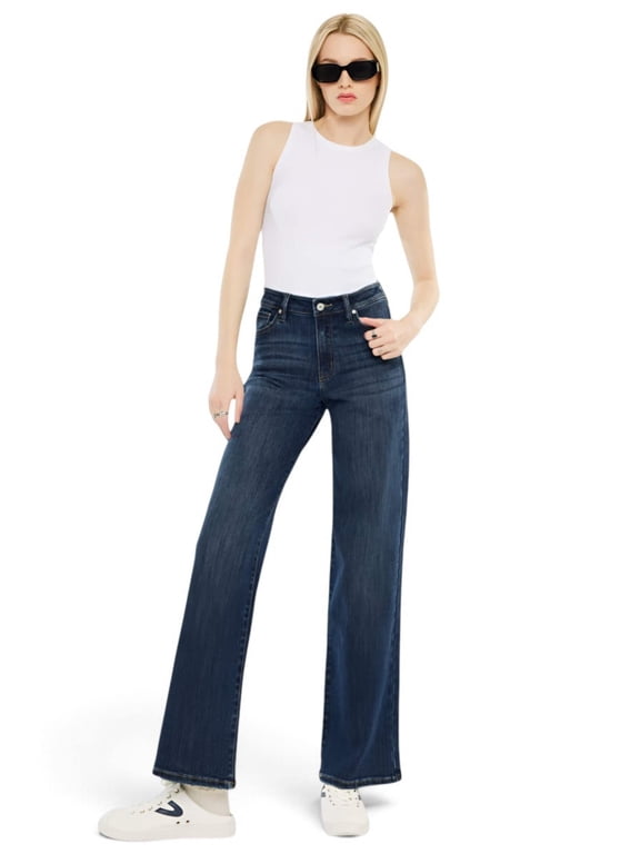 - High-Rise Wide-Leg Jeans (31" Inseam) - KC20030D