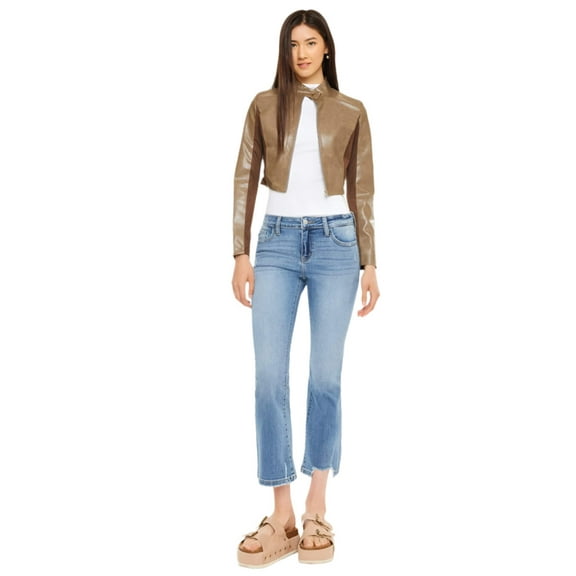 Kancan - Savanna Mid-Rise Cropped Flare Jeans in Timeless Medium Wash (25.5" Inseam) - Essential, KC20058M
