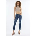 thumbnail image 1 of Kancan - USA Women's Dark Wash Five Pocket Button Fly Mid Rise Denim (30" Inseam) - KC8599, 1 of 10