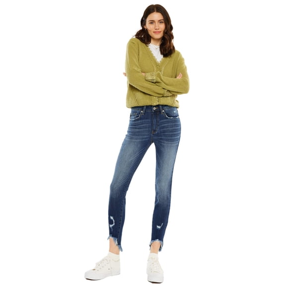Kancan - Women's High Rise Ankle Skinny Jeans - kc8395