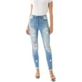thumbnail image 1 of Kancan - Women's High Rise Button Fly Distressed Super Skinny Jeans - kc7310 with kc6192 ST, 1 of 11