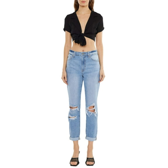 Kancan - Women's High Rise Mom Jeans - kc8579L