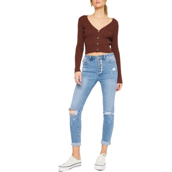 Kancan - Women's High Rise Mom Jeans - kc8580L